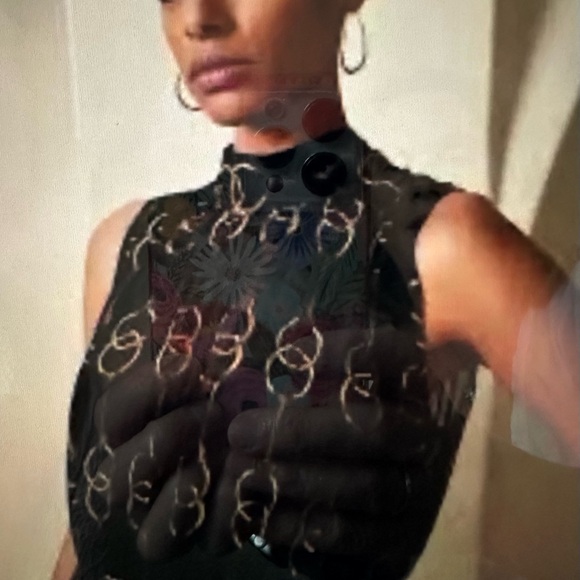 Banana Republic Black Pleated Sheath Dress w/Horsebit Design Small NWT - Picture 3 of 16